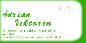 adrian viktorin business card